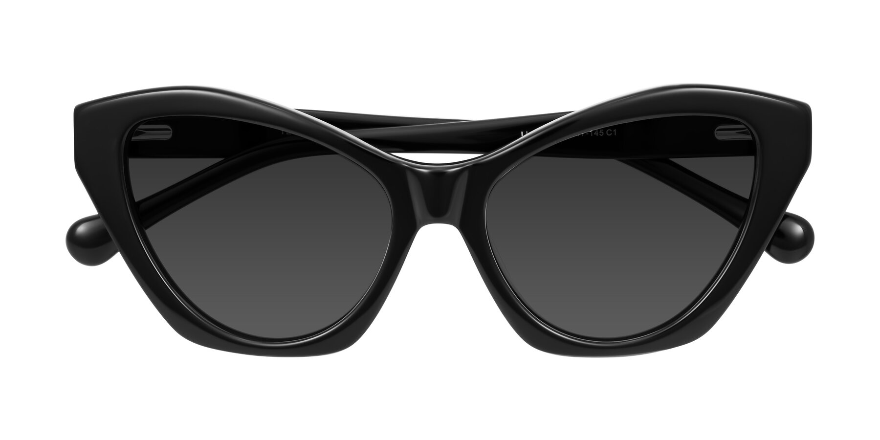 Folded Front of Limerick in Black with Gray Tinted Lenses