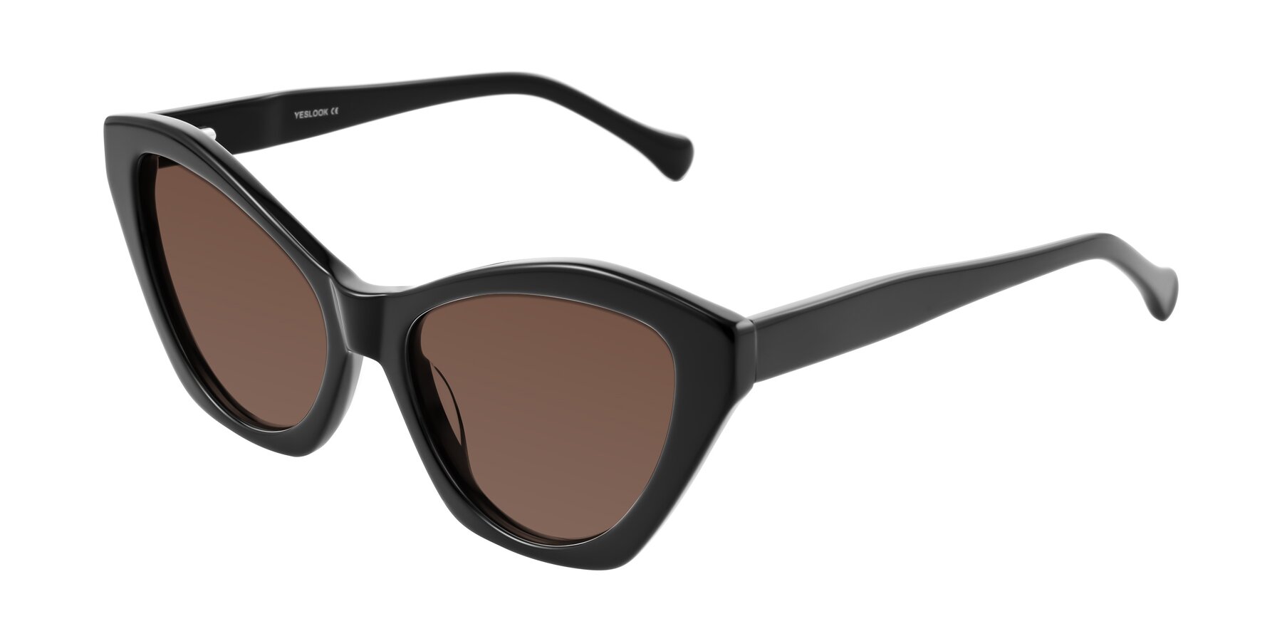 Angle of Limerick in Black with Brown Tinted Lenses