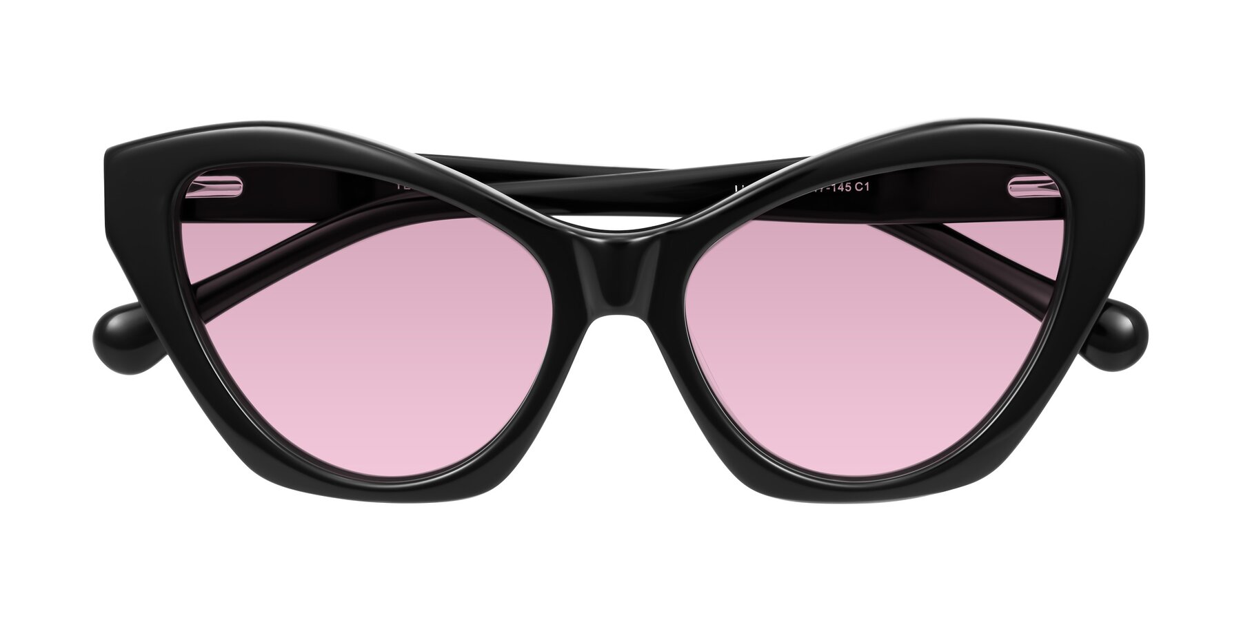 Folded Front of Limerick in Black with Light Wine Tinted Lenses