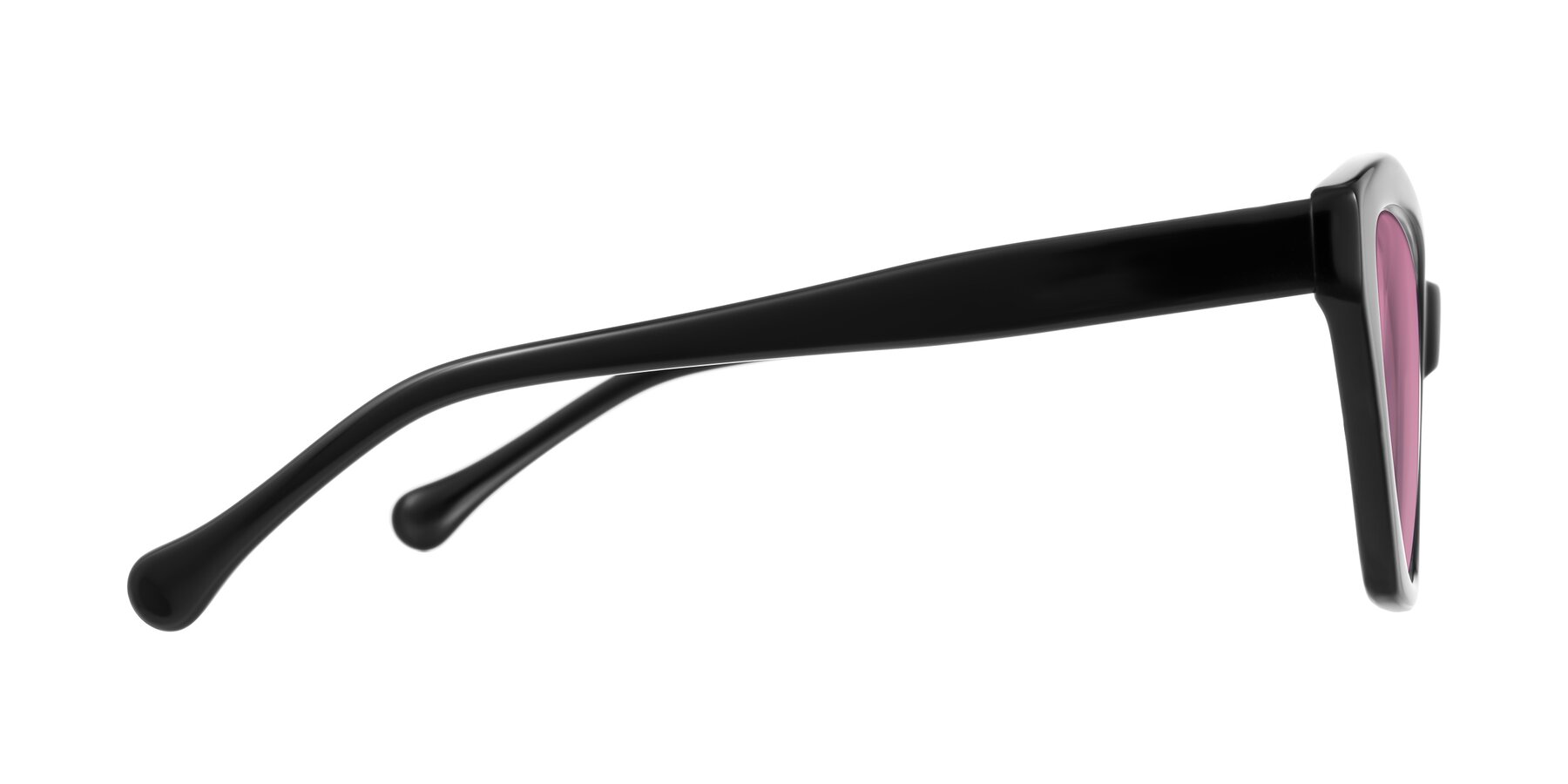 Side of Limerick in Black with Medium Wine Tinted Lenses