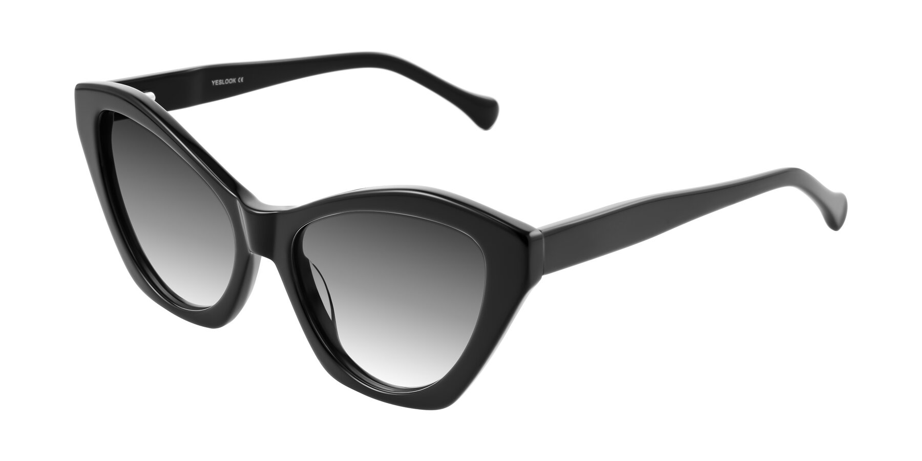 Angle of Limerick in Black with Gray Gradient Lenses