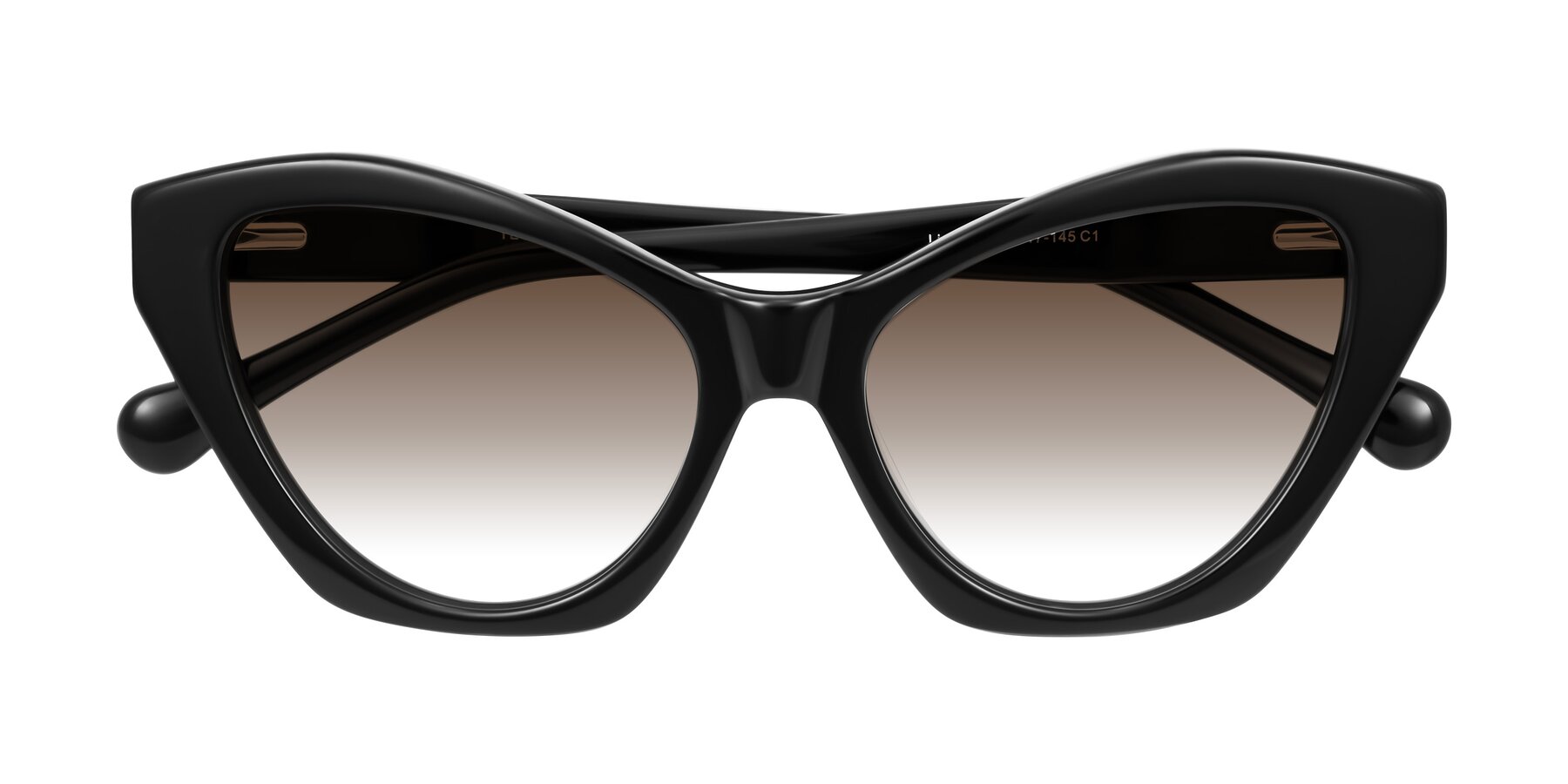 Folded Front of Limerick in Black with Brown Gradient Lenses