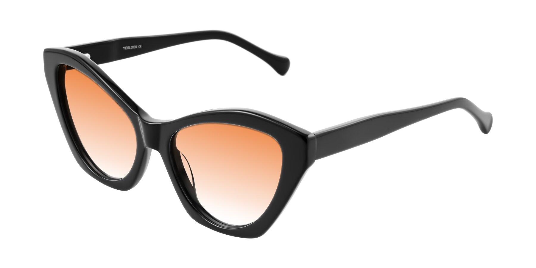 Angle of Limerick in Black with Orange Gradient Lenses