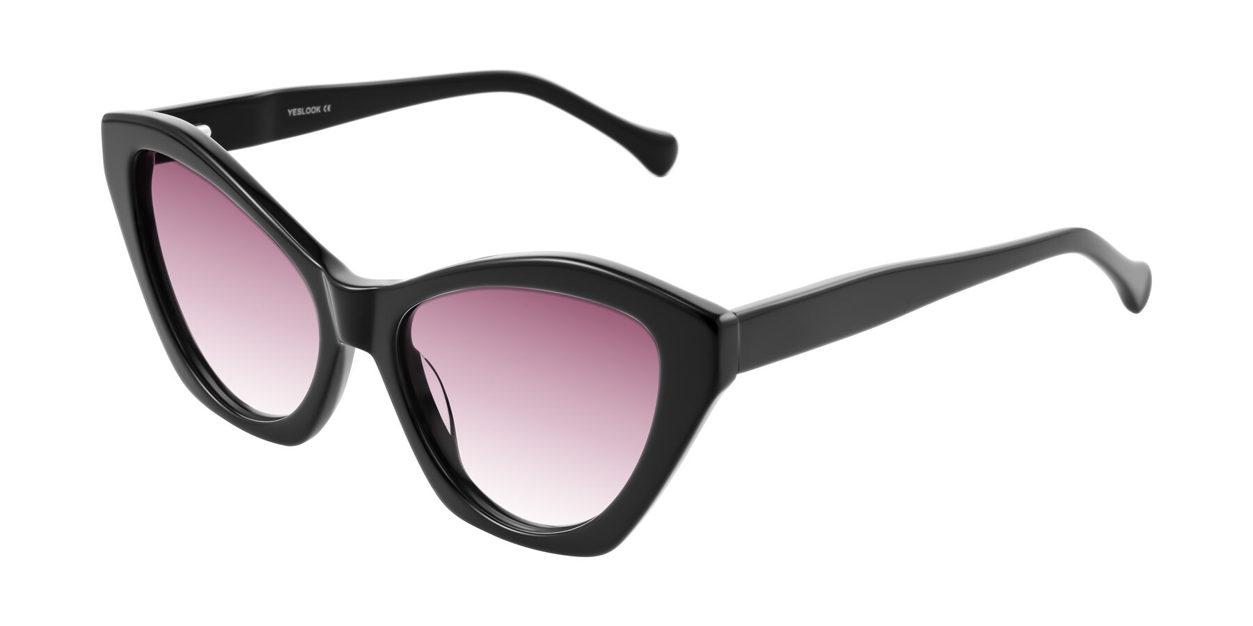 Angle of Limerick in Black with Wine Gradient Lenses