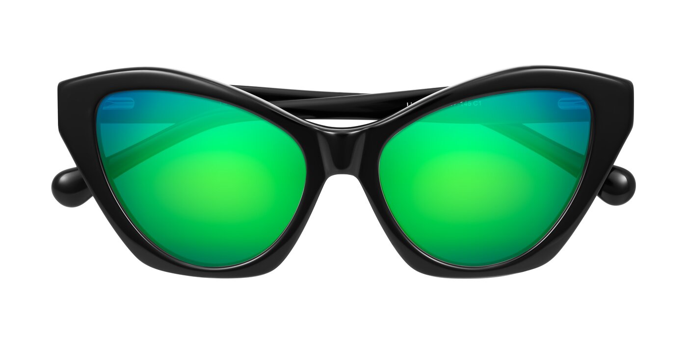 Limerick - Black Flash Mirrored Sunglasses