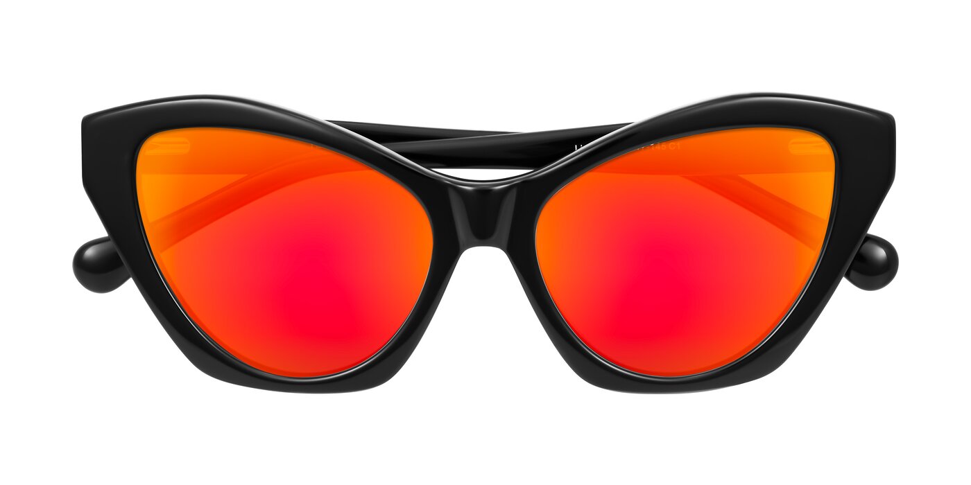 Limerick - Black Flash Mirrored Sunglasses