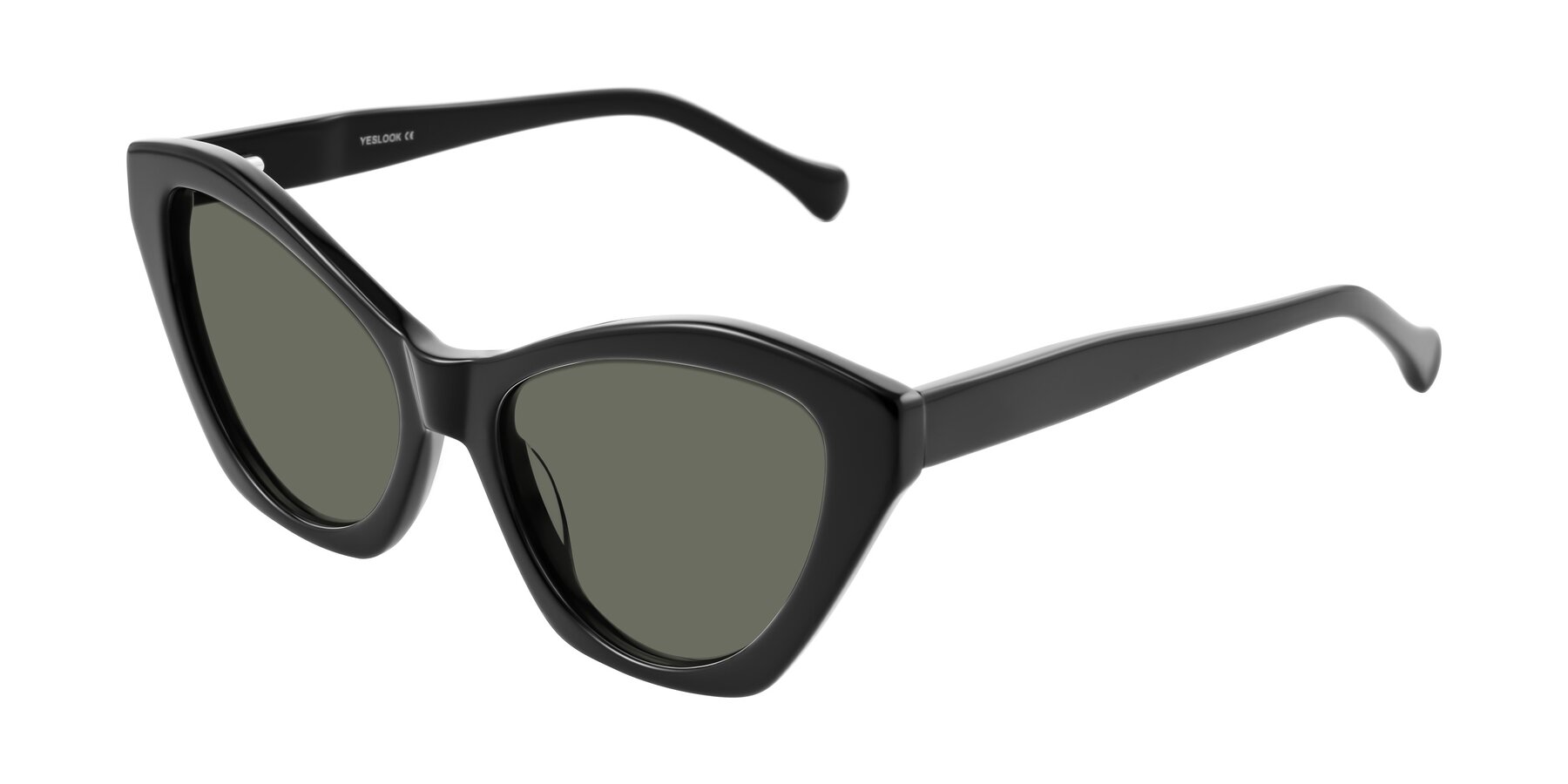 Angle of Limerick in Black with Gray Polarized Lenses