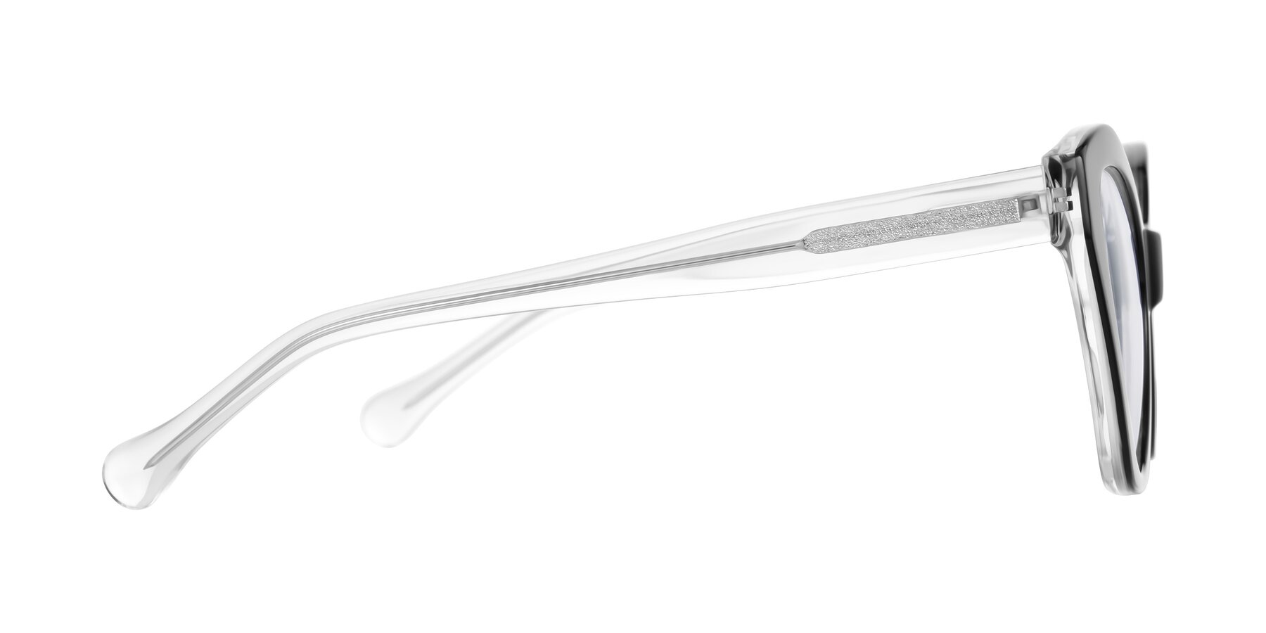 Side of Limerick in Black/Clear with Clear Eyeglass Lenses