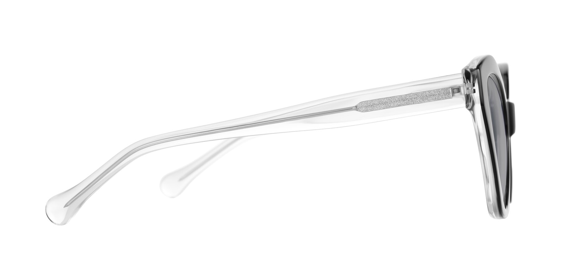 Side of Limerick in Black/Clear with Light Gray Tinted Lenses