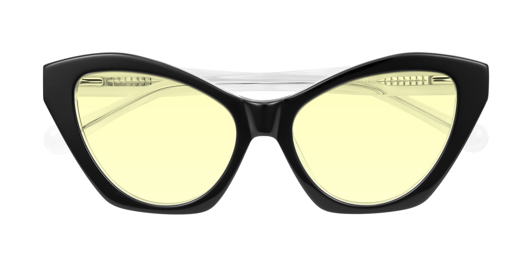 Folded Front of Limerick in Black/Clear with Light Yellow Tinted Lenses
