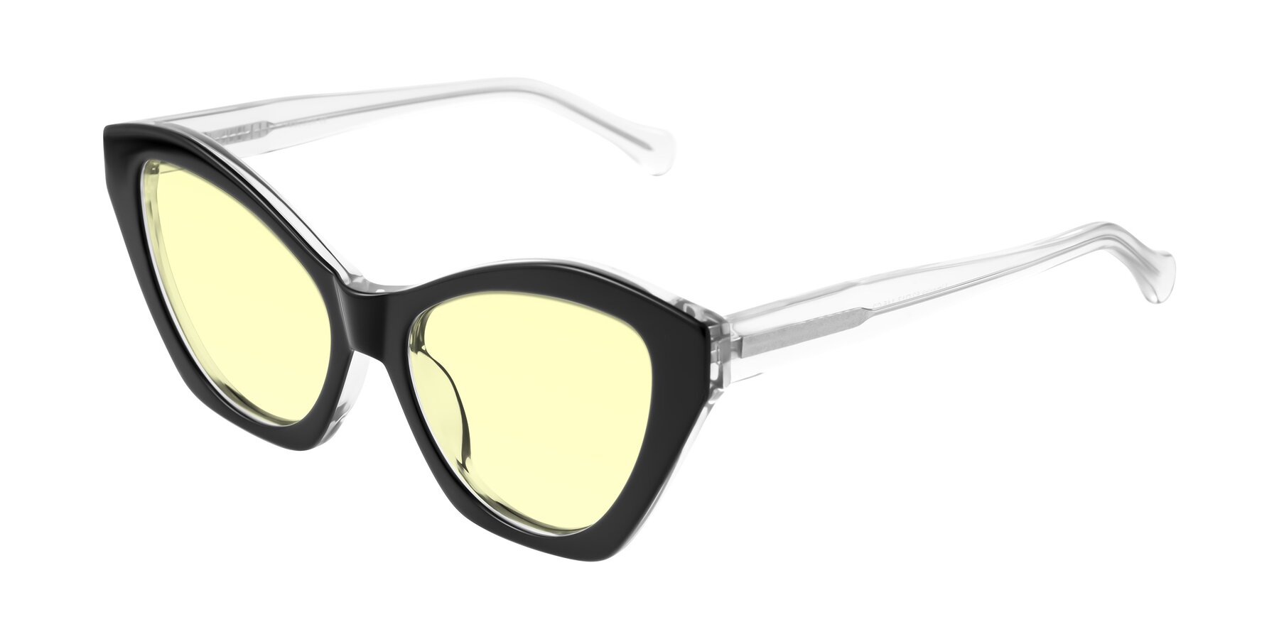 Angle of Limerick in Black/Clear with Light Yellow Tinted Lenses