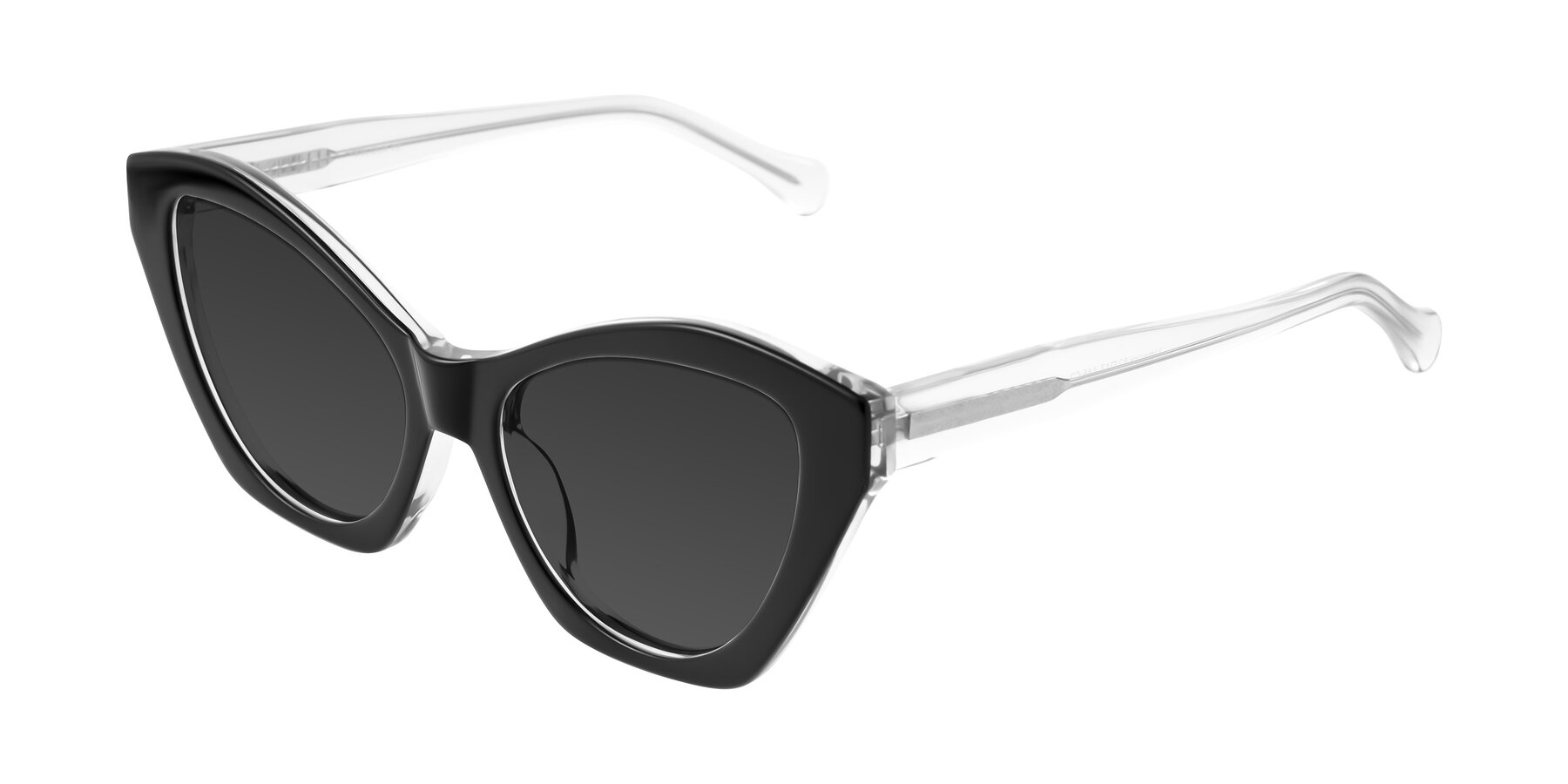 Angle of Limerick in Black/Clear with Gray Tinted Lenses