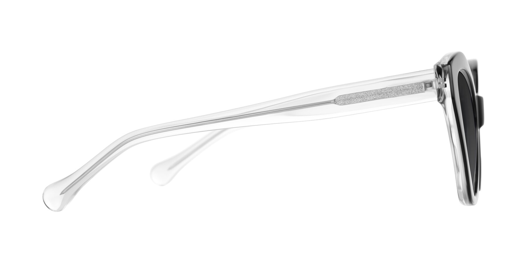 Side of Limerick in Black/Clear with Gray Tinted Lenses