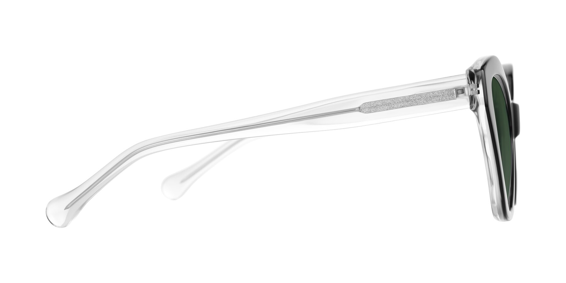 Side of Limerick in Black/Clear with Green Tinted Lenses