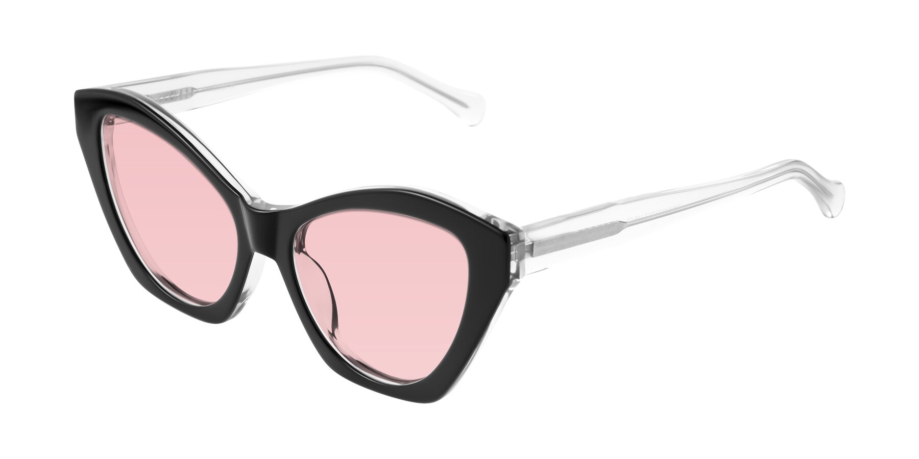 Angle of Limerick in Black/Clear with Light Garnet Tinted Lenses