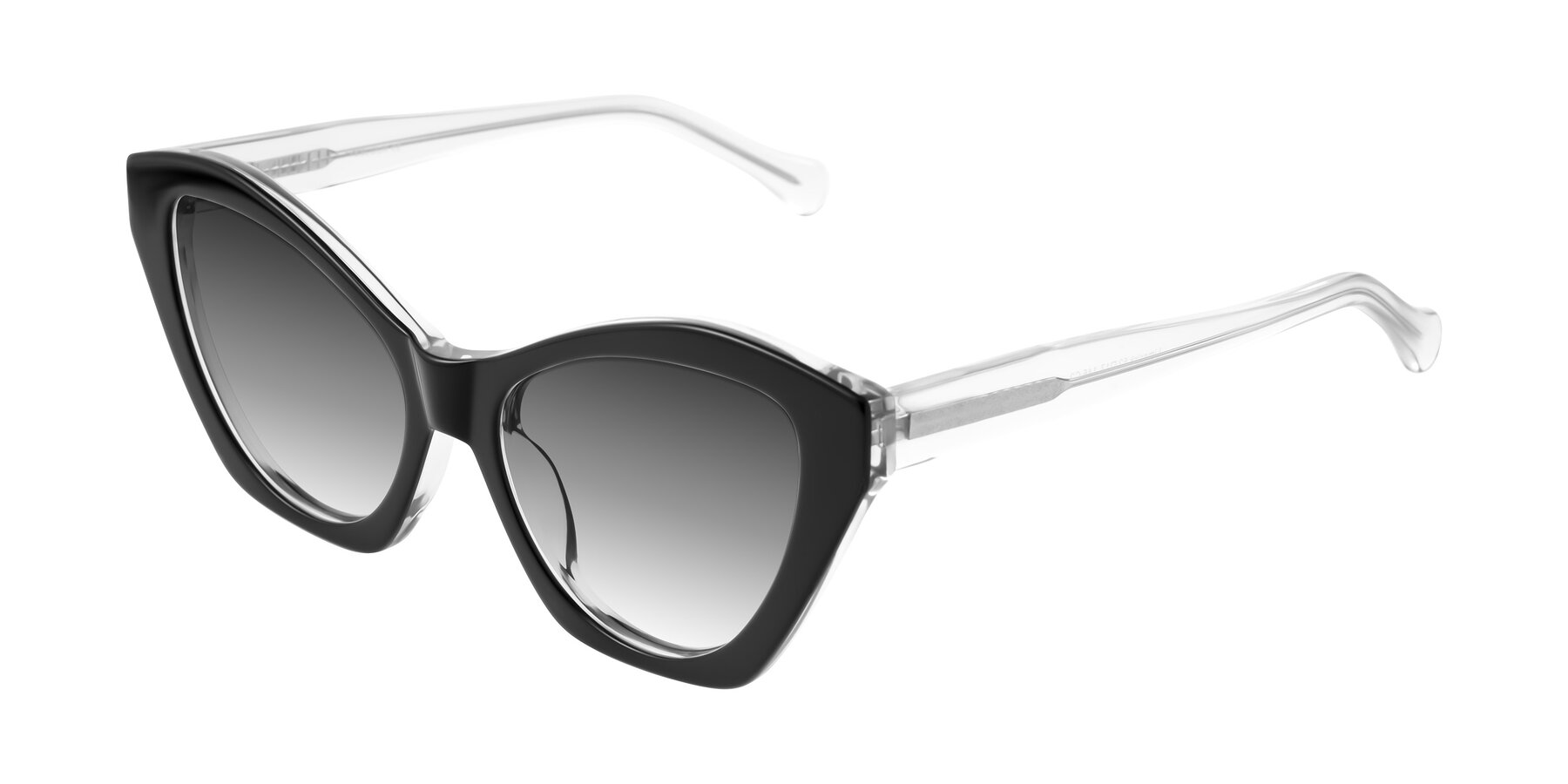 Angle of Limerick in Black/Clear with Gray Gradient Lenses