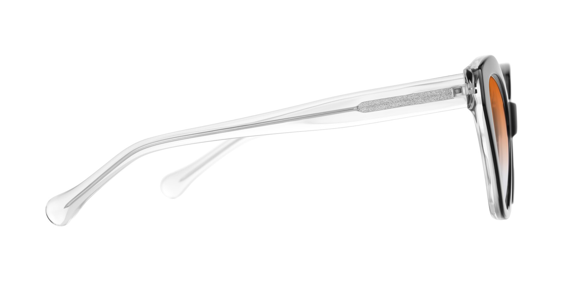 Side of Limerick in Black/Clear with Orange Gradient Lenses