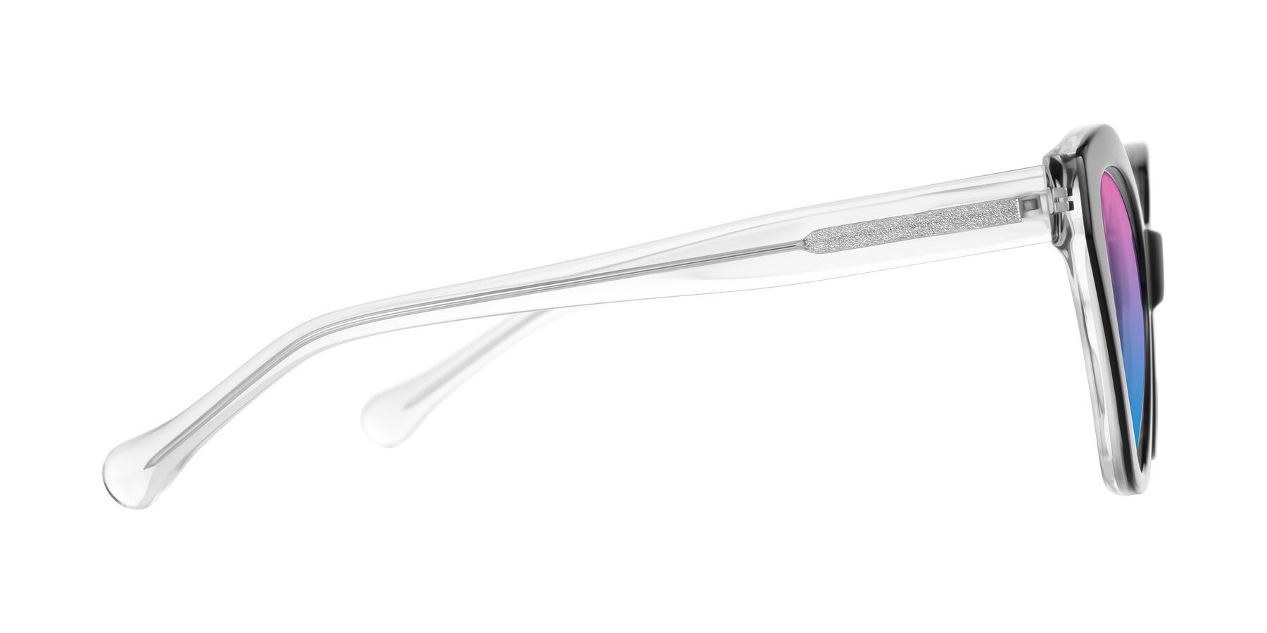 Side of Limerick in Black/Clear with Pink / Blue Gradient Lenses