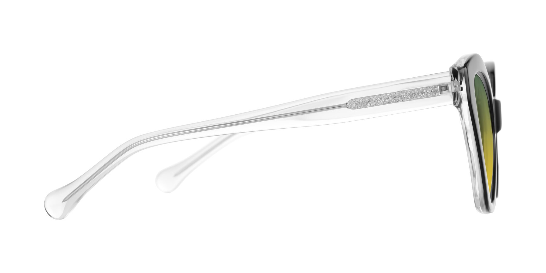 Side of Limerick in Black/Clear with Green / Yellow Gradient Lenses