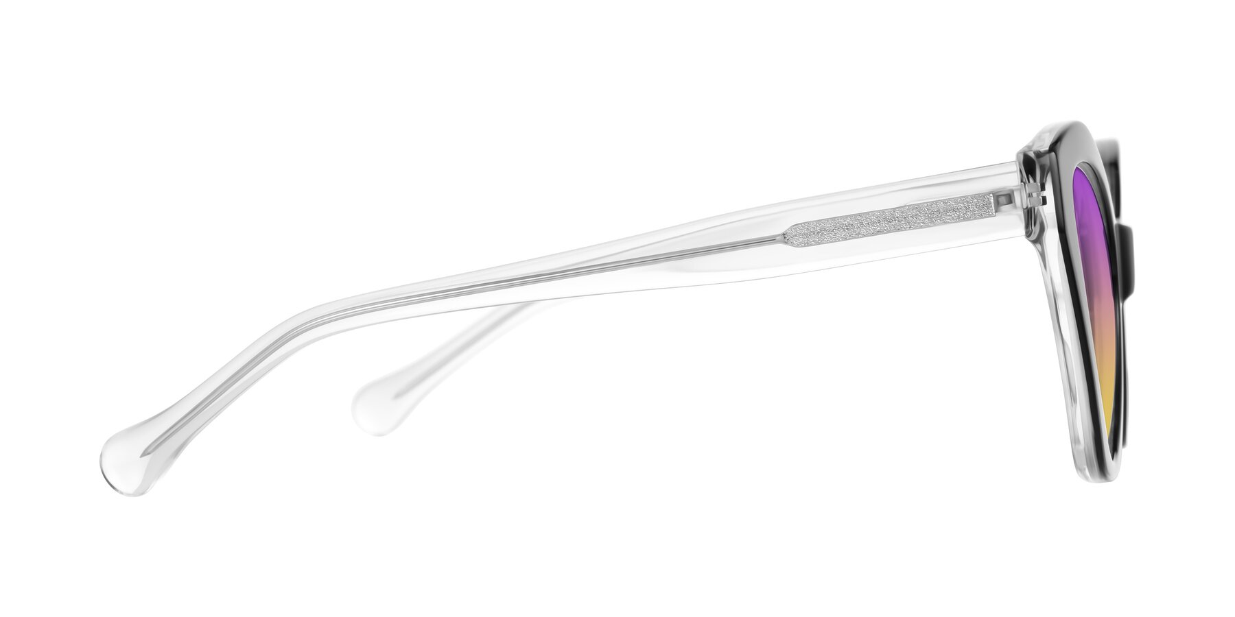 Side of Limerick in Black/Clear with Purple / Yellow Gradient Lenses