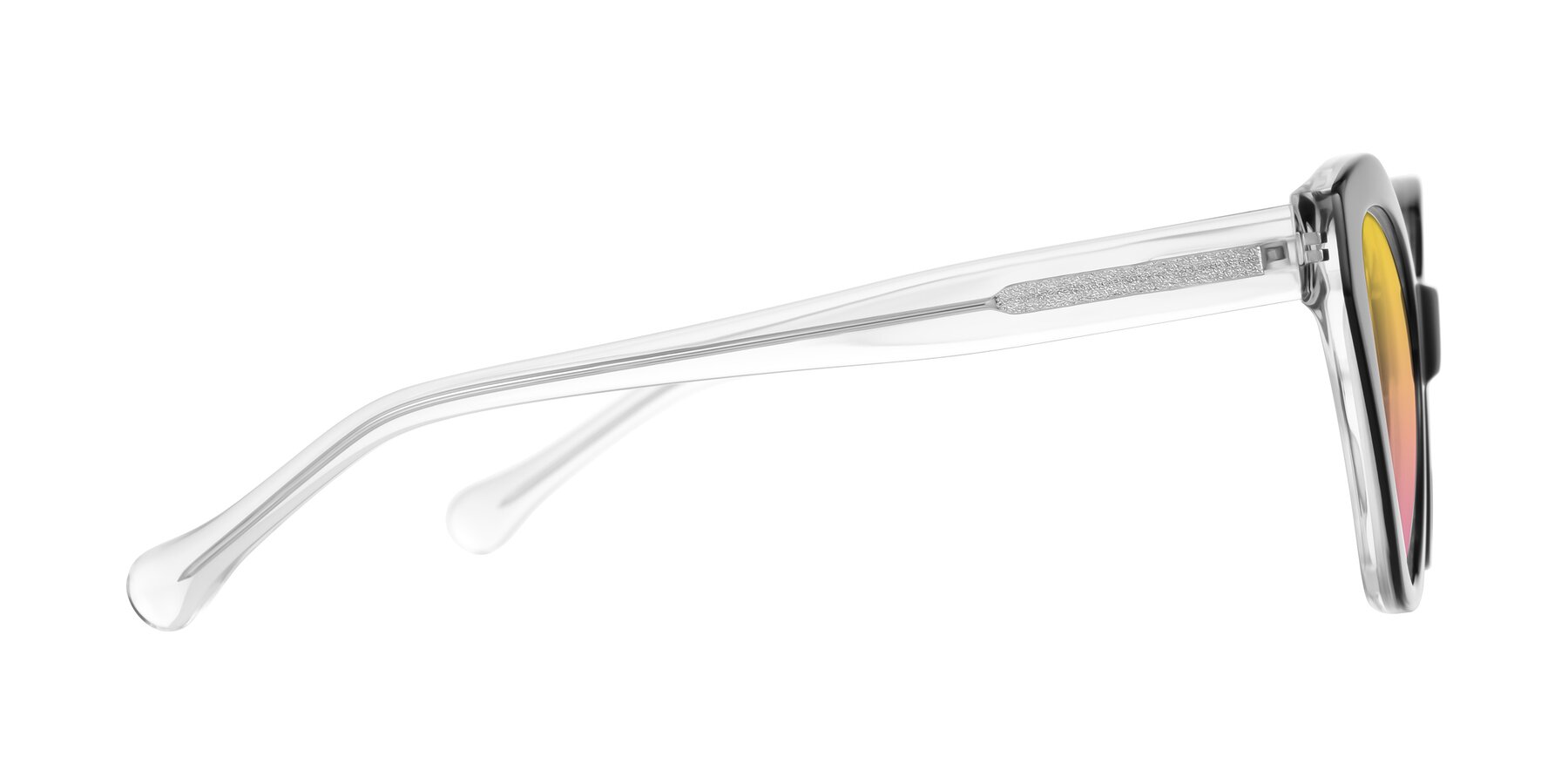 Side of Limerick in Black/Clear with Yellow / Pink Gradient Lenses