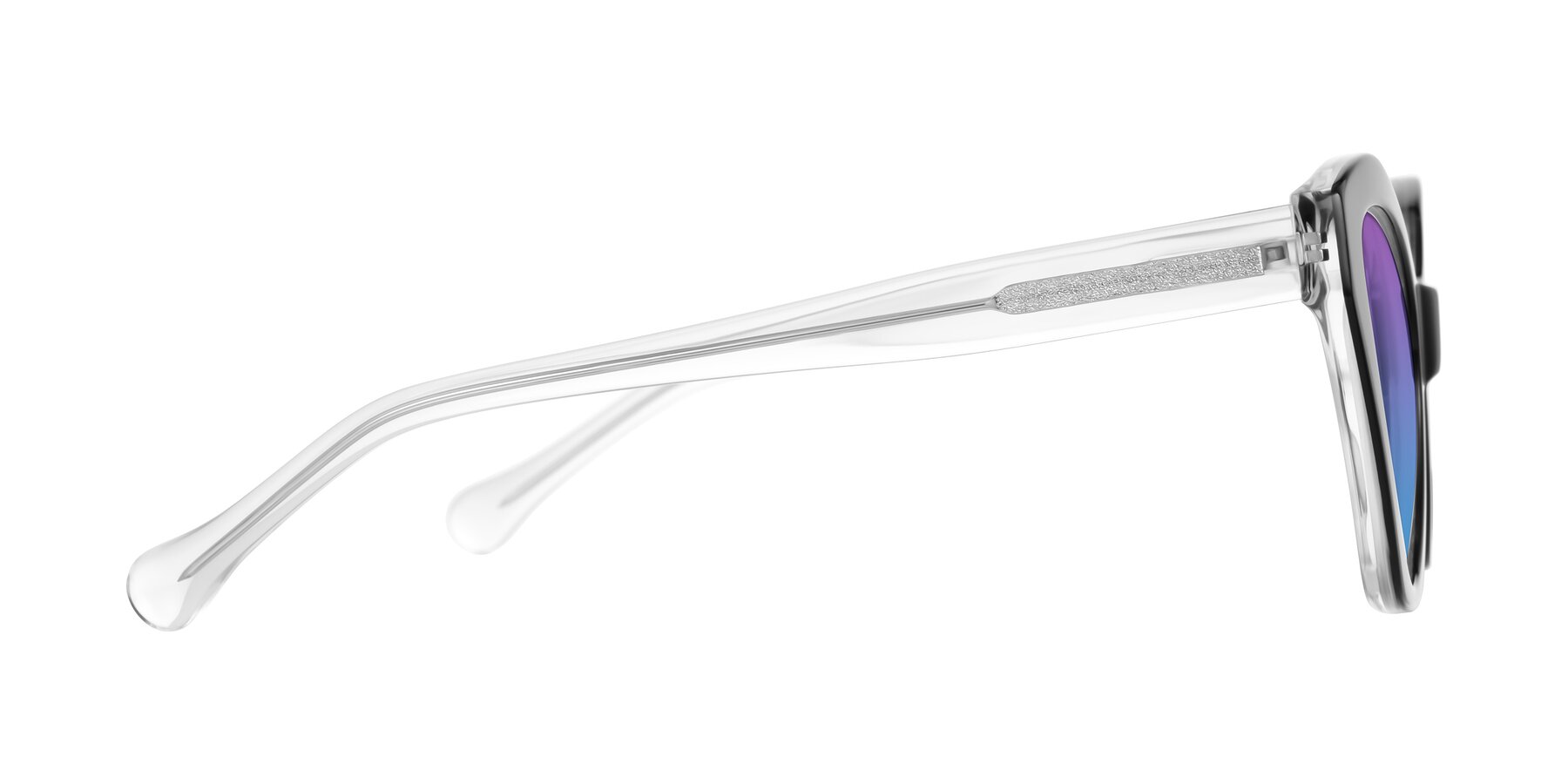Side of Limerick in Black/Clear with Purple / Blue Gradient Lenses