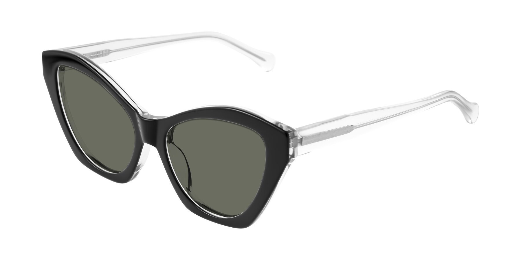 Angle of Limerick in Black/Clear with Gray Polarized Lenses