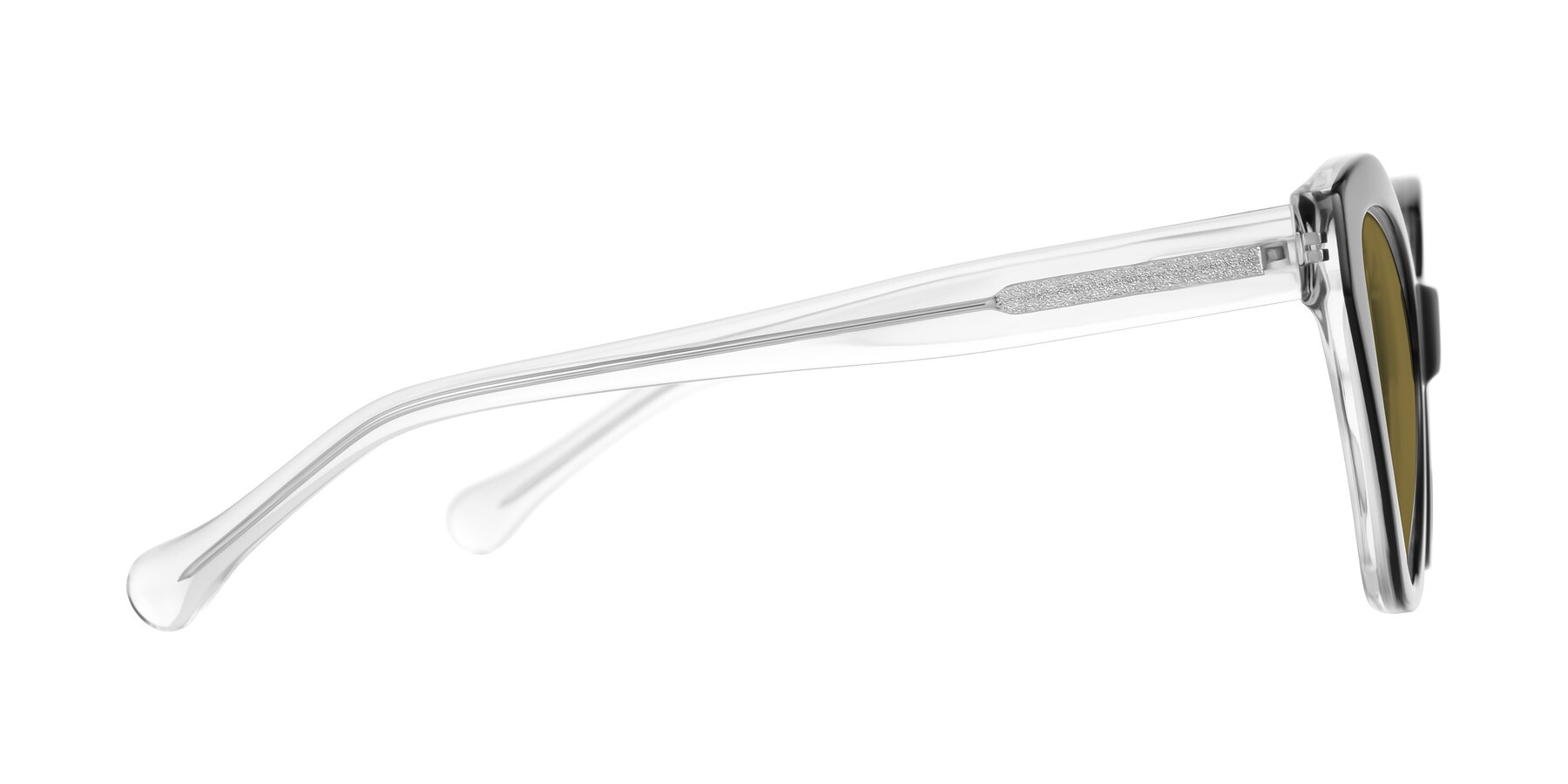 Side of Limerick in Black/Clear with Brown Polarized Lenses