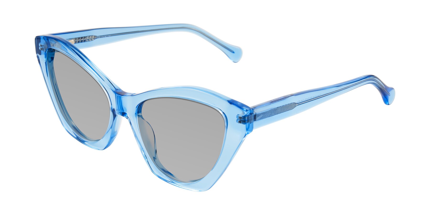 Angle of Limerick in Transparent Blue with Light Gray Tinted Lenses