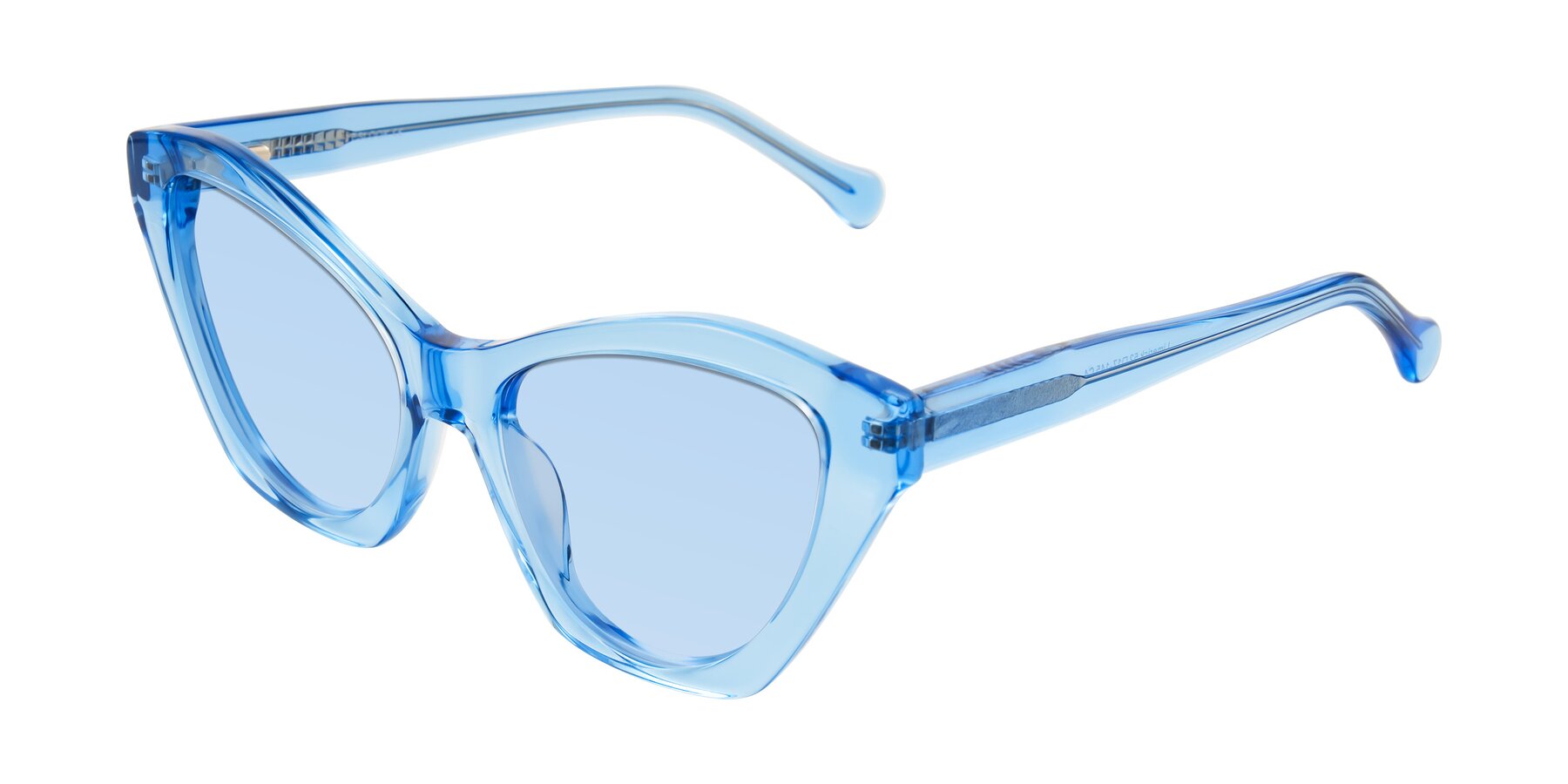 Angle of Limerick in Transparent Blue with Light Blue Tinted Lenses