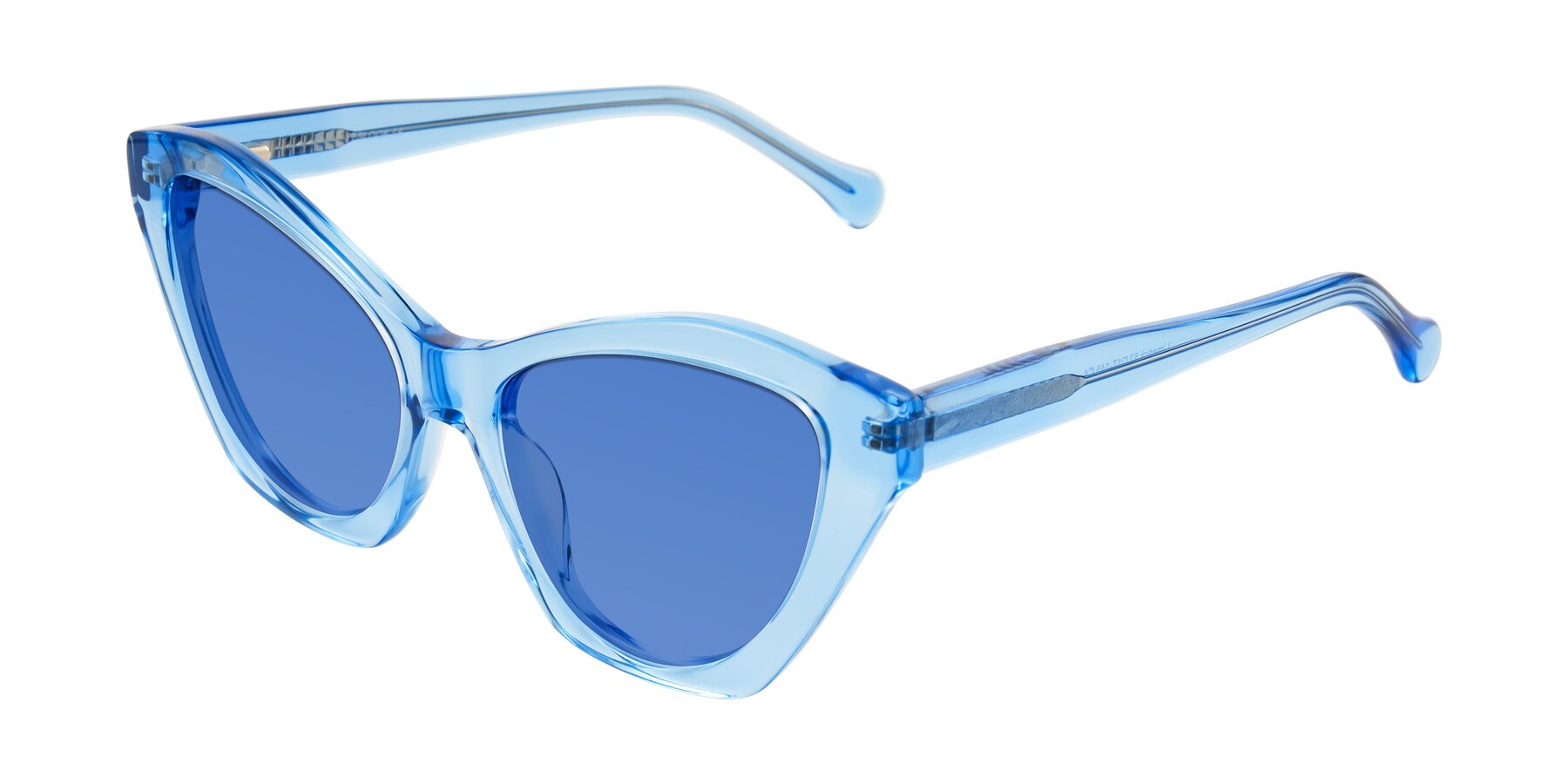 Angle of Limerick in Transparent Blue with Blue Tinted Lenses