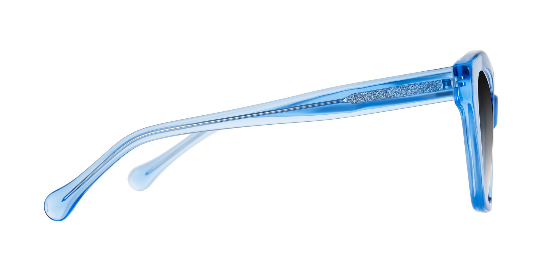 Side of Limerick in Transparent Blue with Gray Gradient Lenses