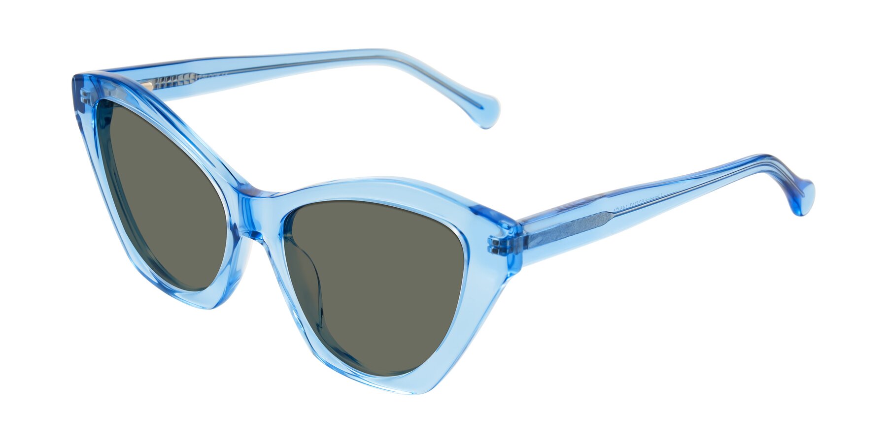 Angle of Limerick in Transparent Blue with Gray Polarized Lenses