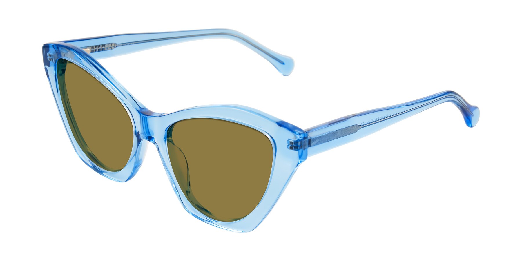 Angle of Limerick in Transparent Blue with Brown Polarized Lenses