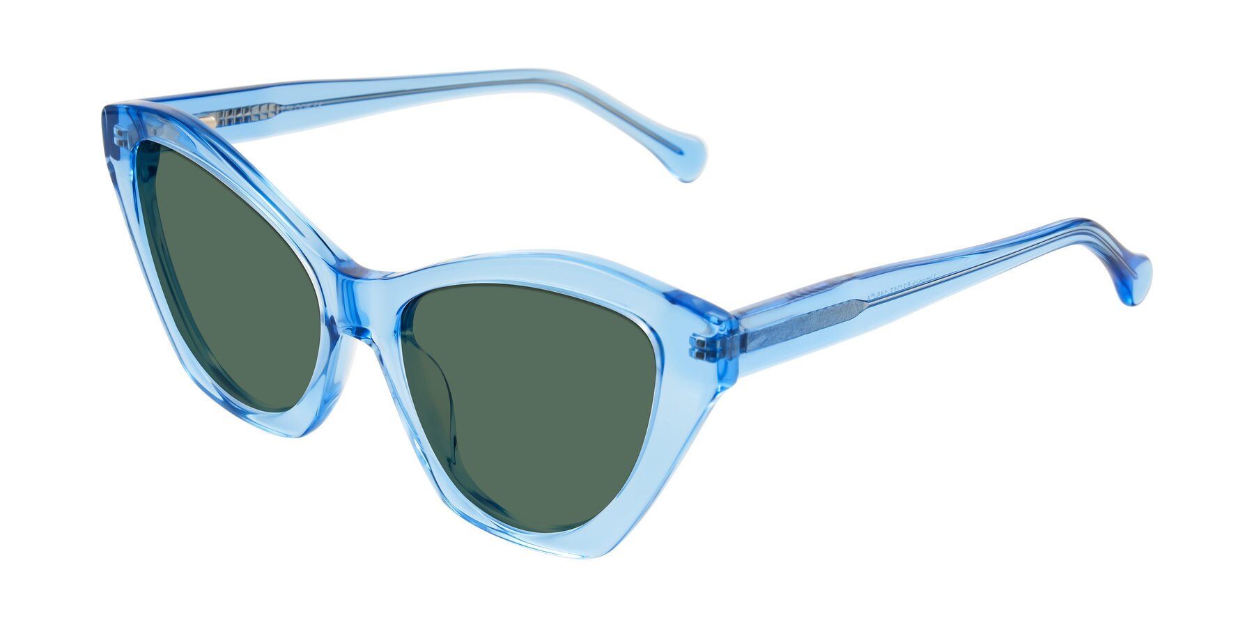 Angle of Limerick in Transparent Blue with Green Polarized Lenses