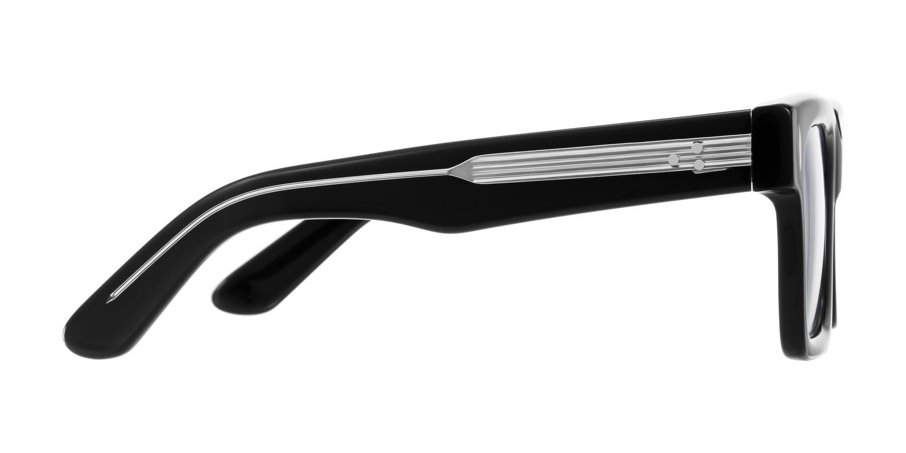 Side of Phamn in Black with Clear Eyeglass Lenses