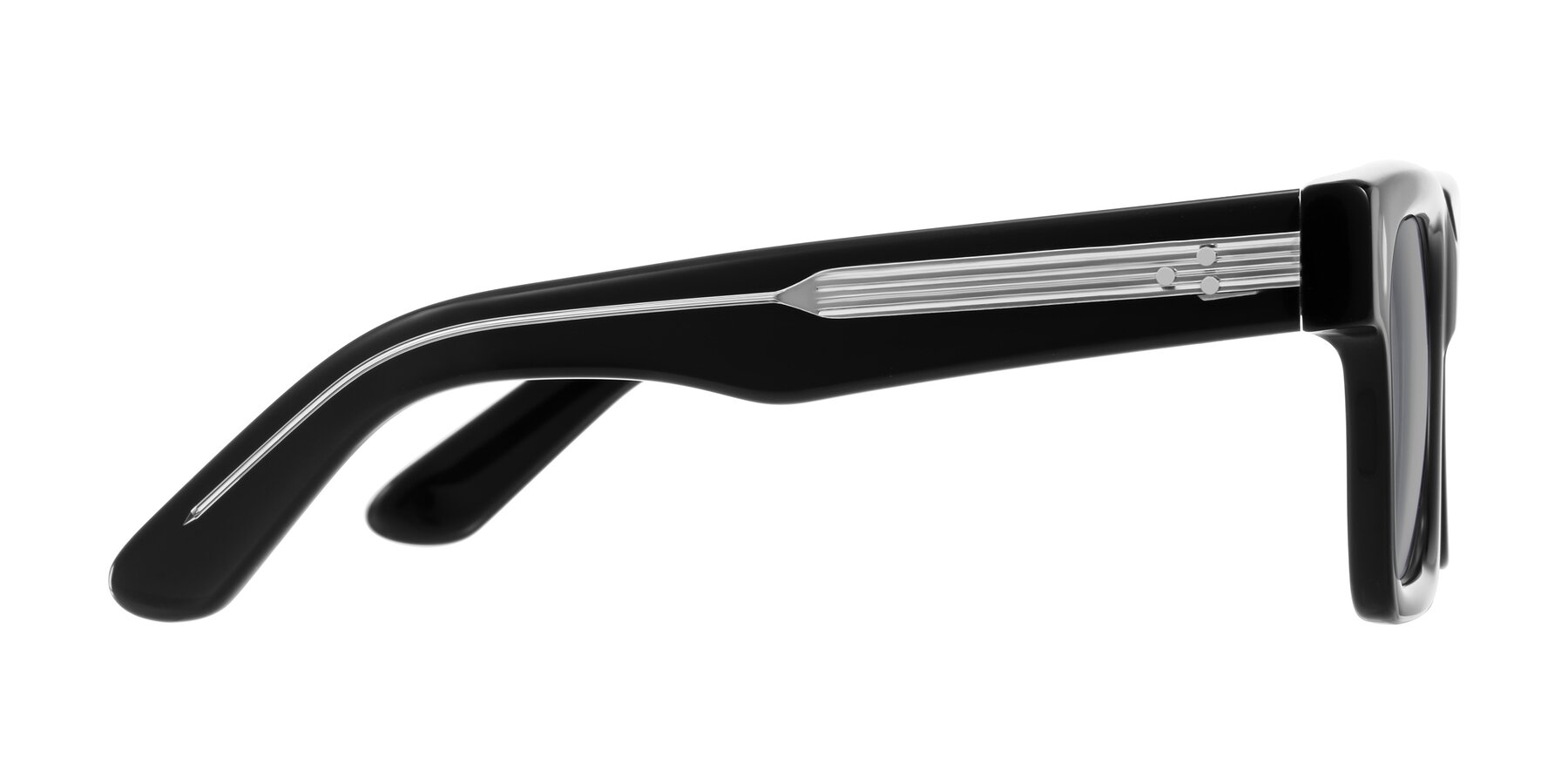 Side of Phamn in Black with Light Gray Tinted Lenses