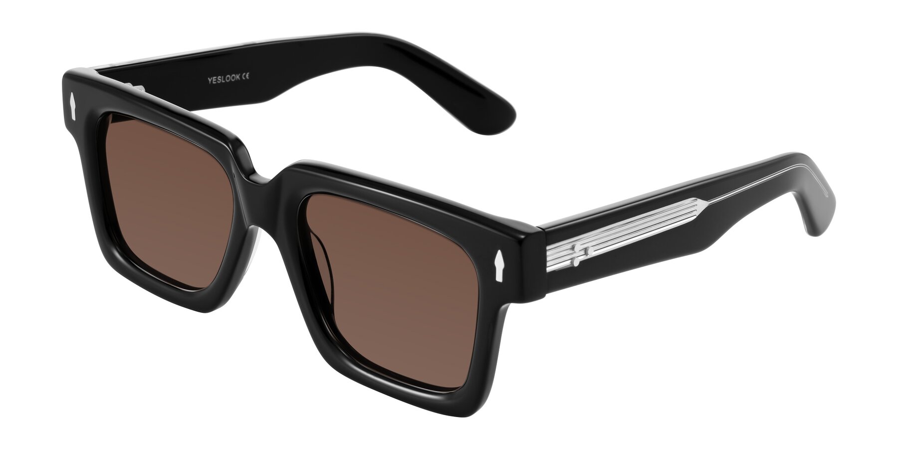 Angle of Phamn in Black with Brown Tinted Lenses