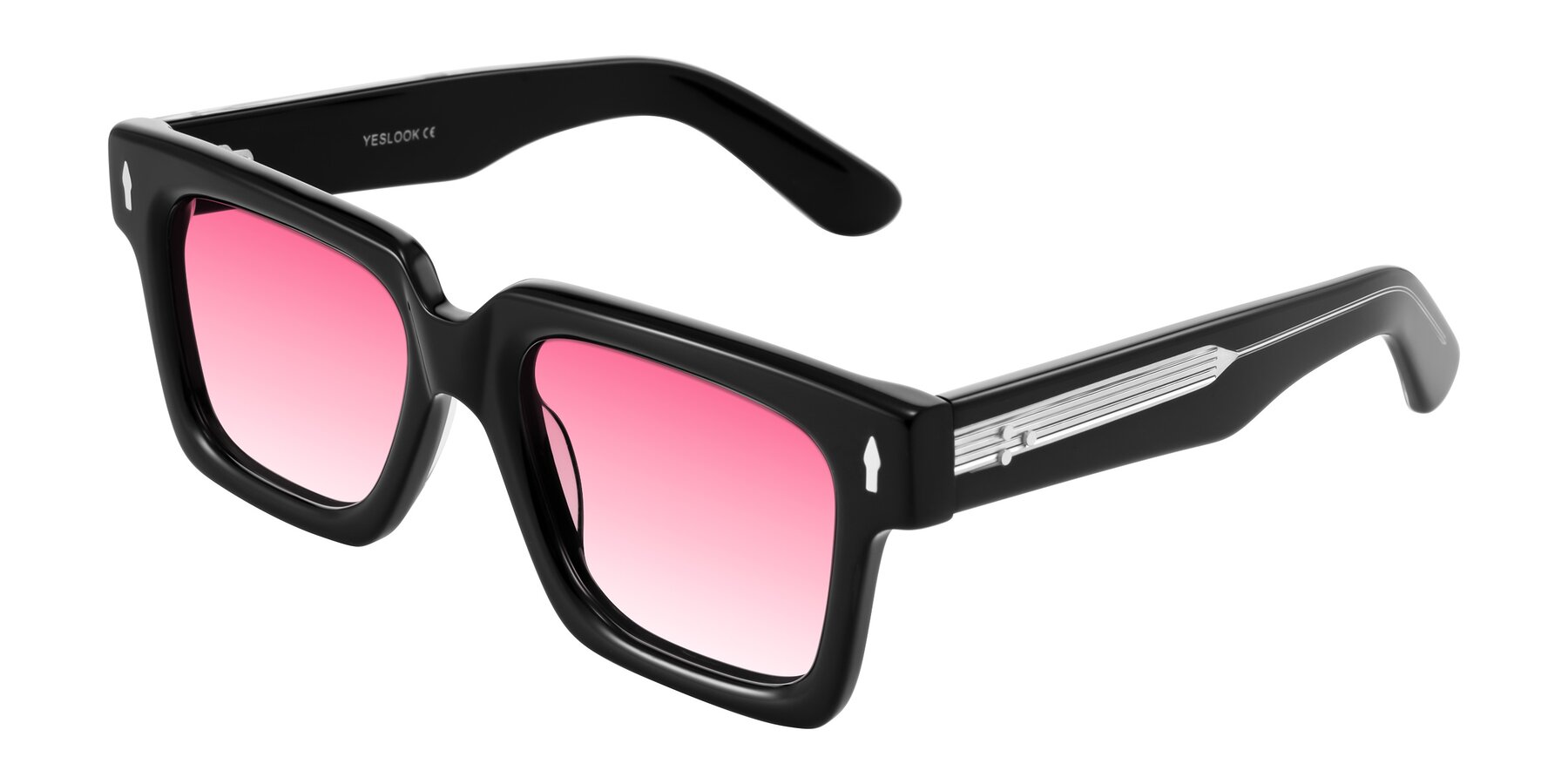 Angle of Phamn in Black with Pink Gradient Lenses