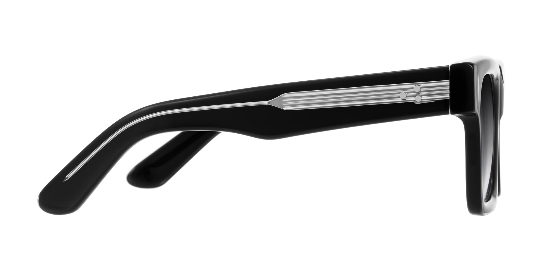 Side of Phamn in Black with Gray Gradient Lenses