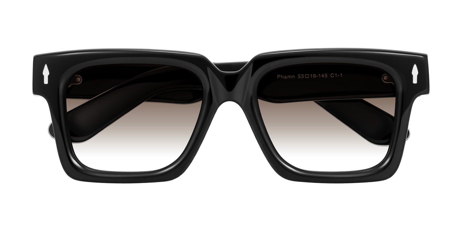 Folded Front of Phamn in Black with Brown Gradient Lenses