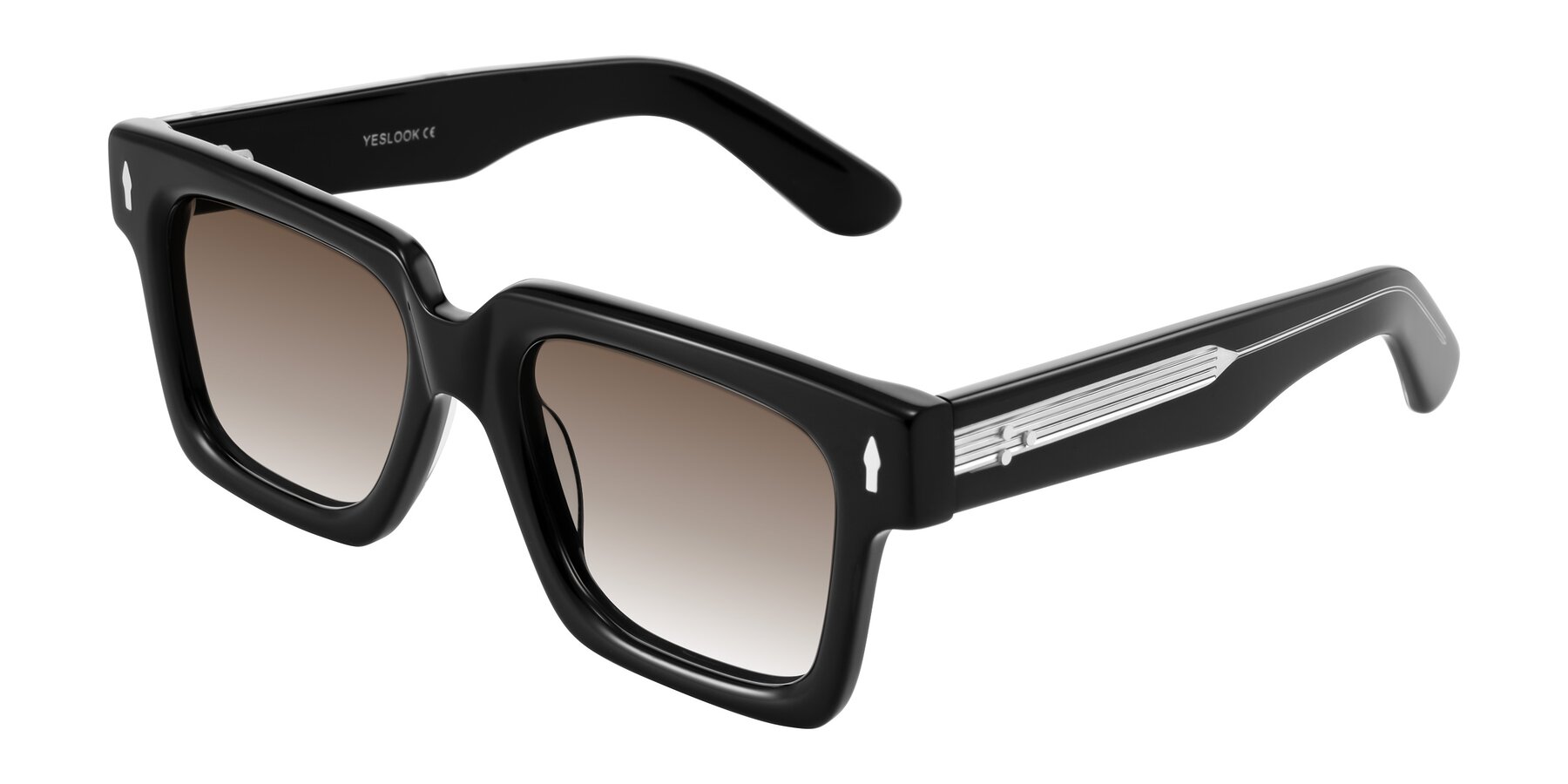 Angle of Phamn in Black with Brown Gradient Lenses