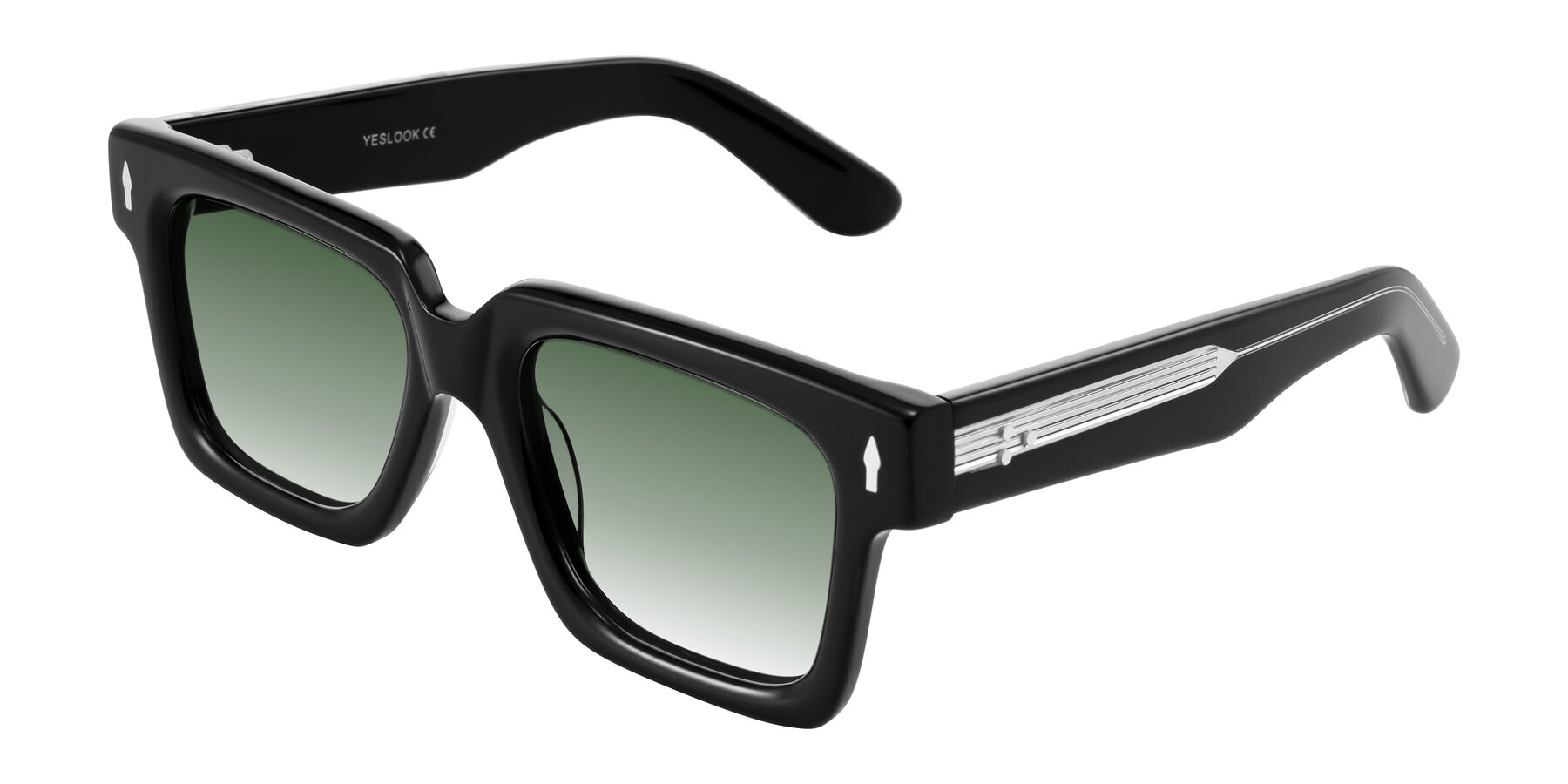 Angle of Phamn in Black with Green Gradient Lenses