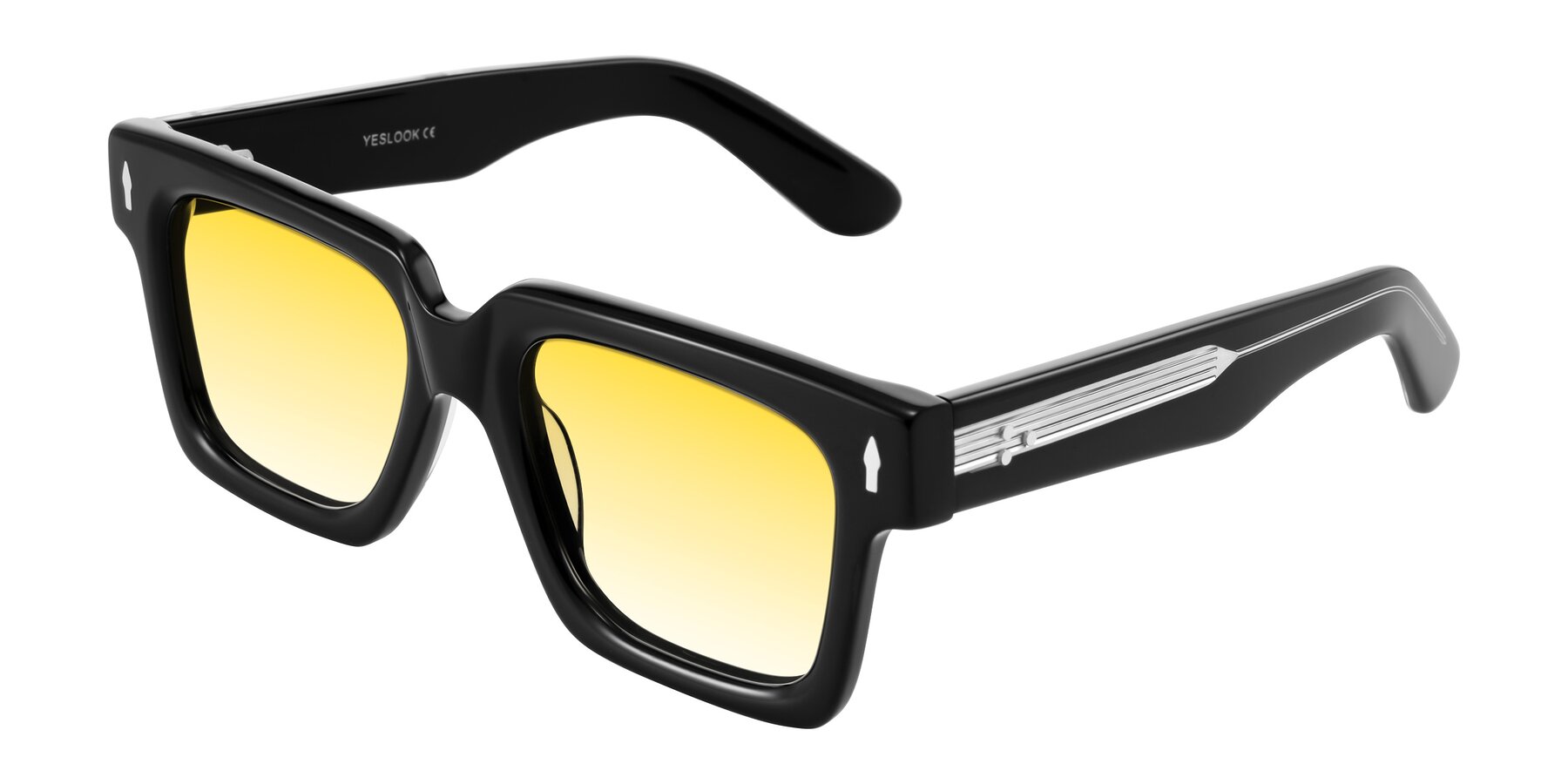 Angle of Phamn in Black with Yellow Gradient Lenses