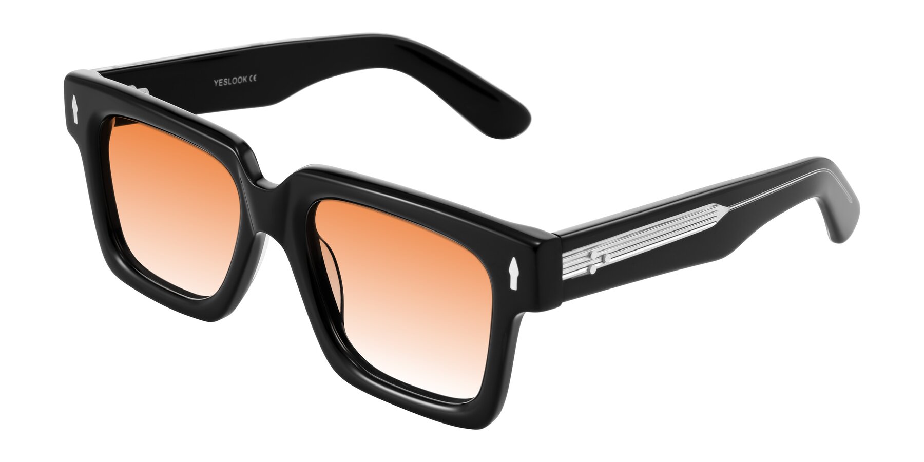 Angle of Phamn in Black with Orange Gradient Lenses