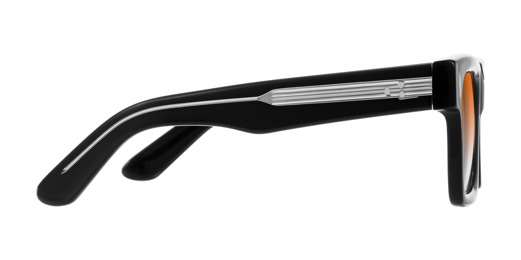 Side of Phamn in Black with Orange Gradient Lenses