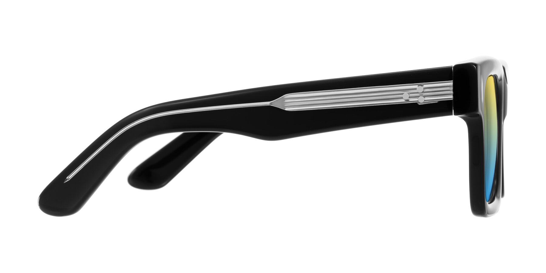 Side of Phamn in Black with Yellow / Blue Gradient Lenses
