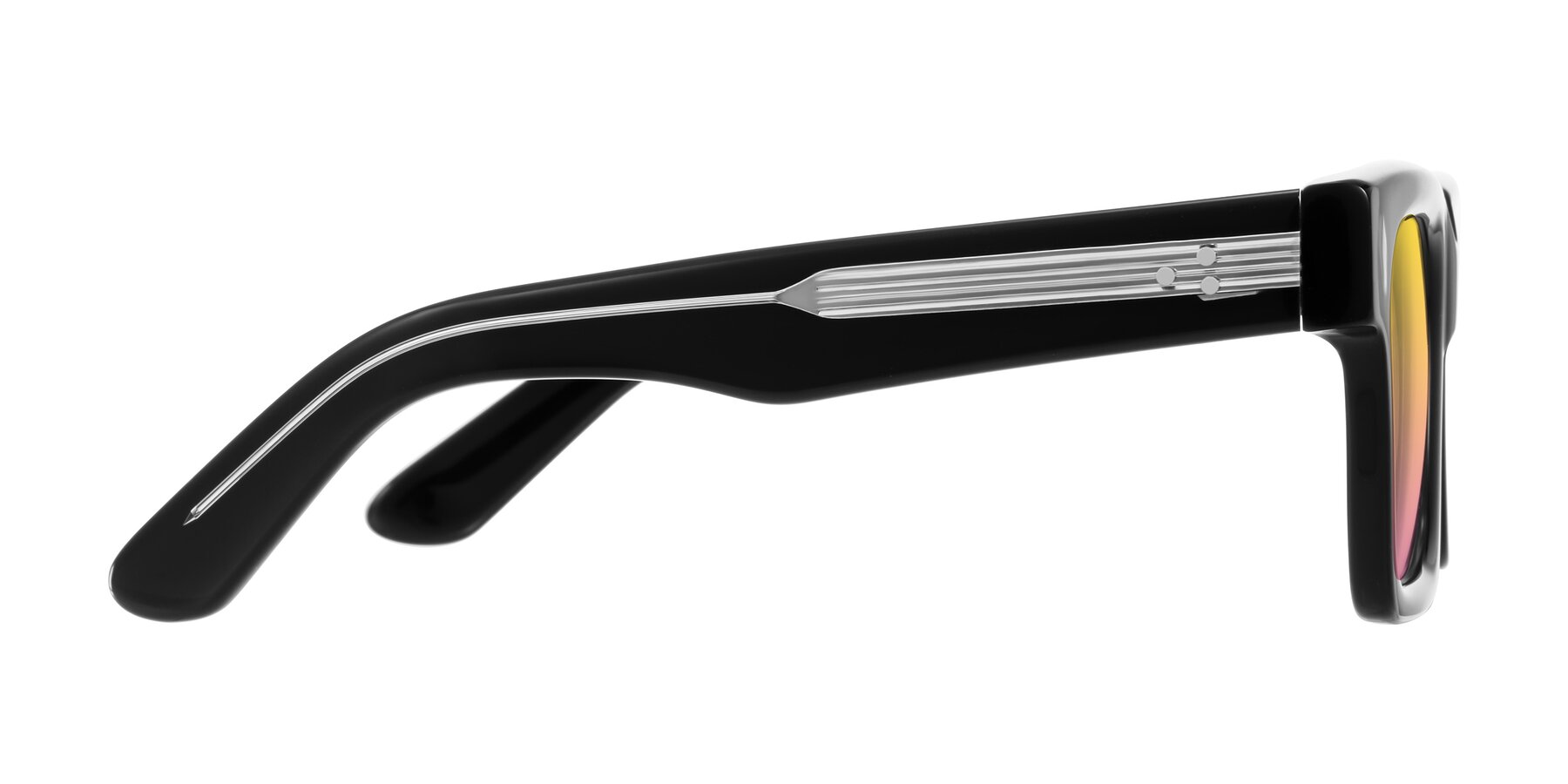 Side of Phamn in Black with Yellow / Pink Gradient Lenses