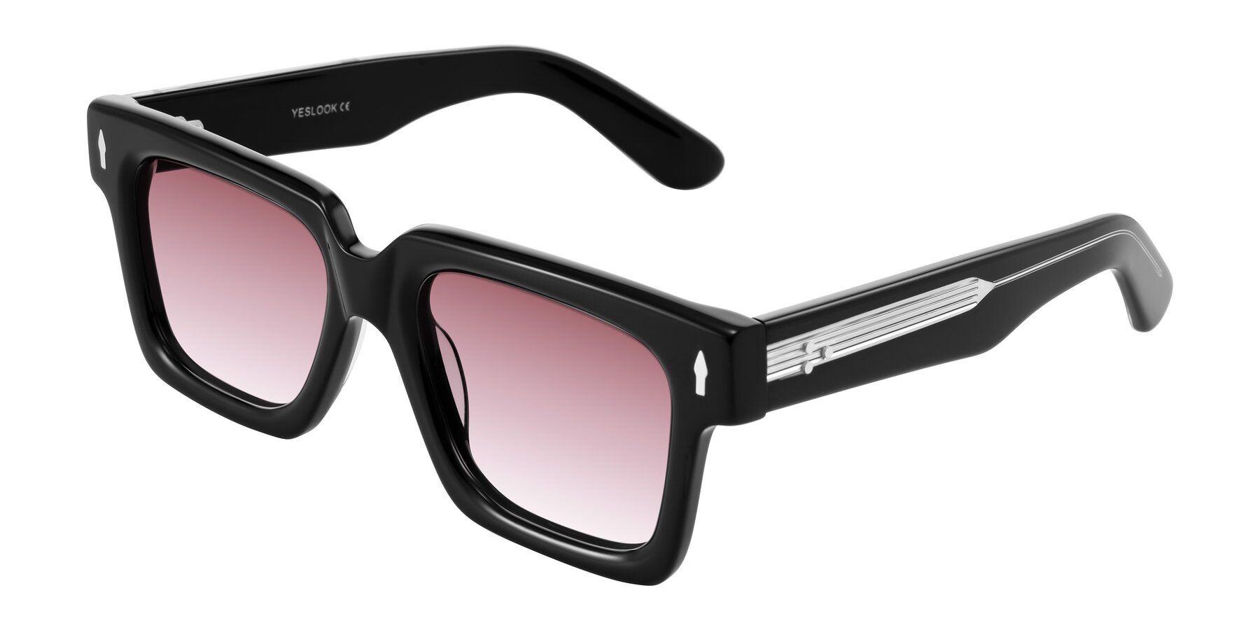 Angle of Phamn in Black with Garnet Gradient Lenses