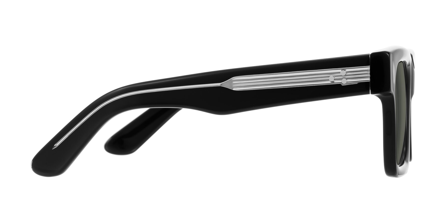 Side of Phamn in Black with Gray Polarized Lenses